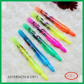 Colored ink fluorescent marker type retractable highlighter